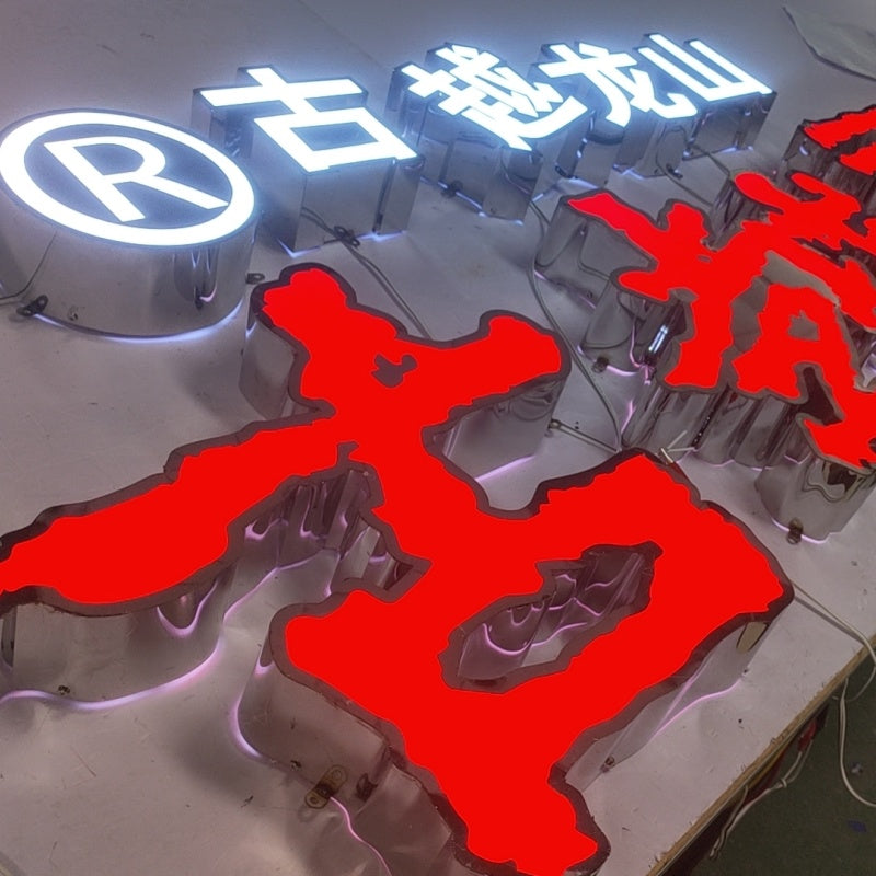 Stainless steel luminous characters