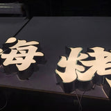 Stainless steel luminous characters