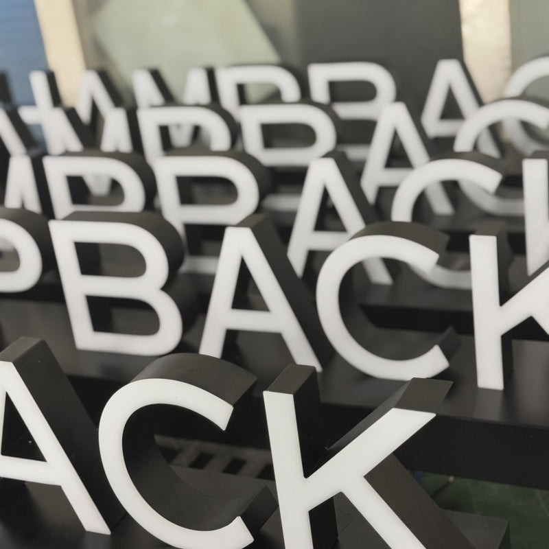 Stainless steel luminous characters