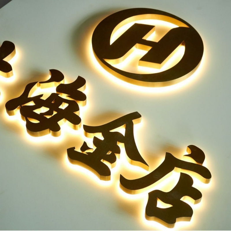 Backlit characters