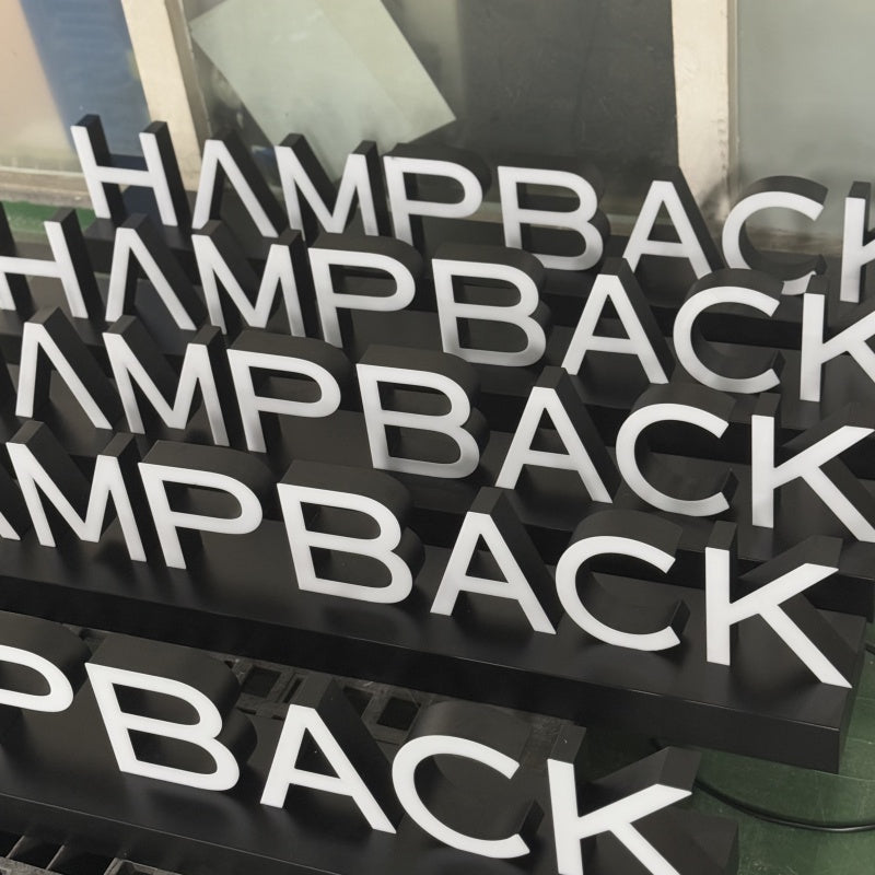 Stainless steel luminous characters